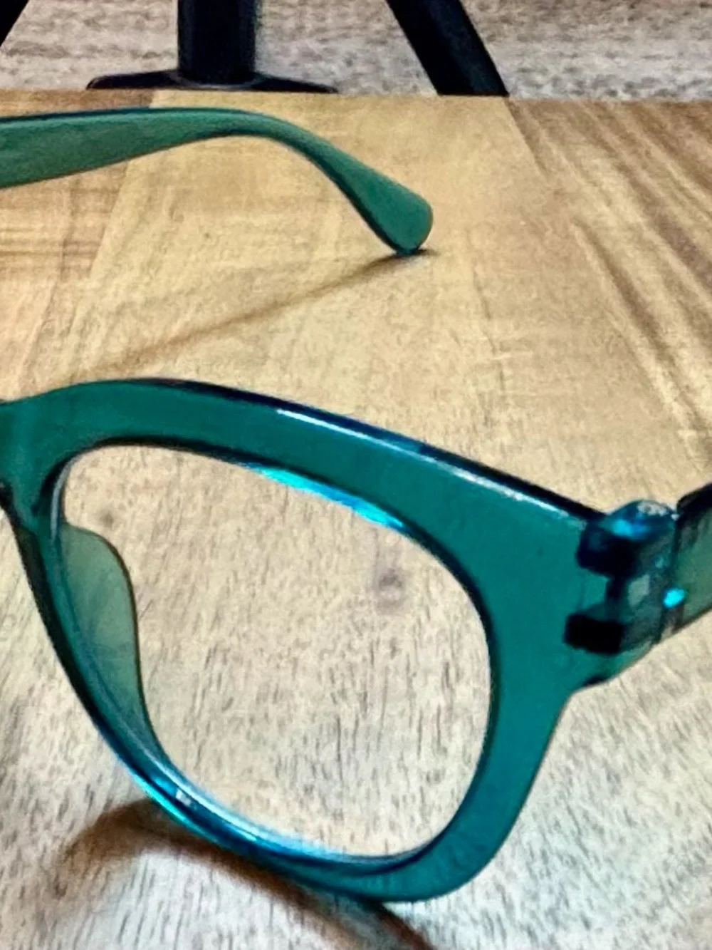 Teal Resin Fashion Eyeglass Frames - Stylish Home Accent